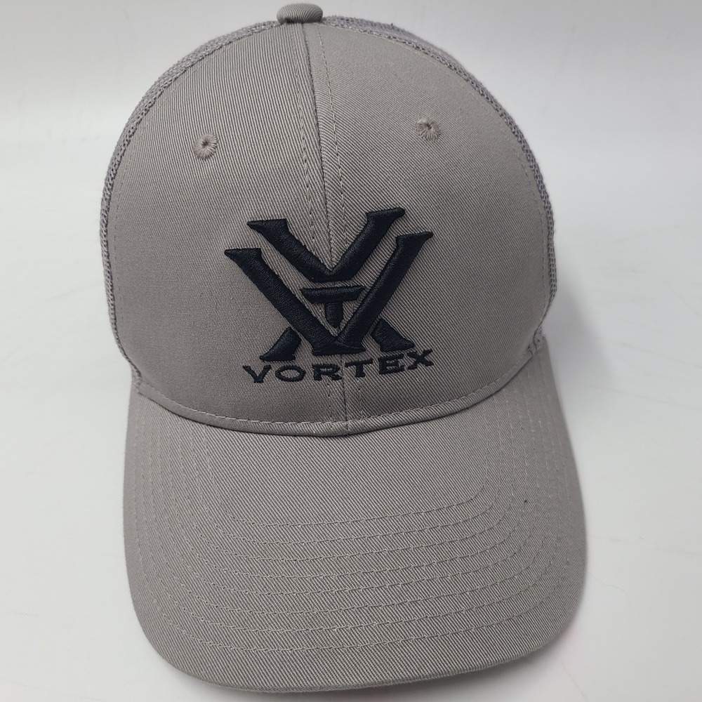 Vortex Optics Hat Snapback Trucker Mesh Scopes Gray Black Men Outdoors Wear Hunt